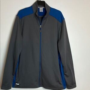 Jockey Men's Charcoal and Royal Blue Zip up Jacket Size X-Large